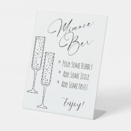 Mimosa-weergaveteken Reclamebord Met Voetstuk