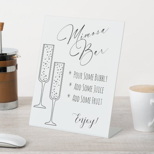 Mimosa-weergaveteken Reclamebord Met Voetstuk (Insitu)