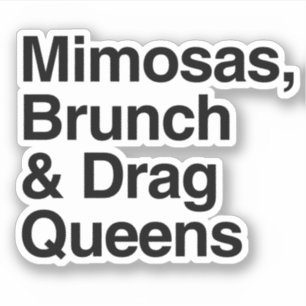 Mimosas Brunch en Drag Queens Sticker