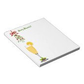 Mimosas en Mistletoe Kerstmis Notitieblok (Schuin)