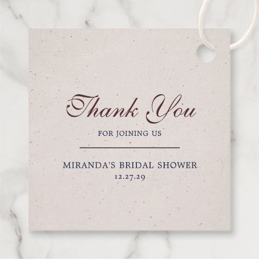 Mimosas & Huwelijk Bedankjes Labels (Achterkant)