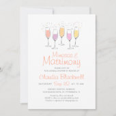 Mimosas Huwelijk Bruids Douche Uitnodiging (Voorkant)