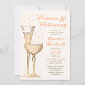 Mimosas Huwelijk Bruids Douche Uitnodiging (Voorkant)