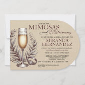Mimosas & Huwelijk Bruidsfeest Uitnodiging (Voorkant)