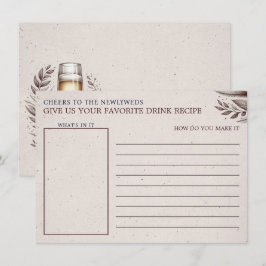 Mimosas & Huwelijk Vrijgezellenfeest Drink Recept Informatiekaartje