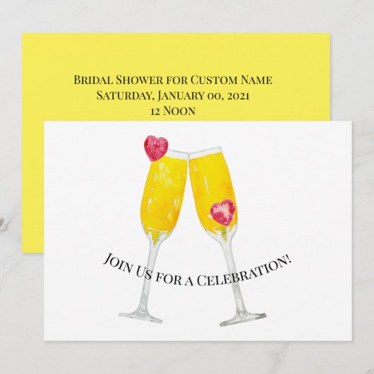 Mimosas Personalized Kaart (Voorkant / Achterkant)