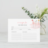 Mimosas Roze Cocktail Bruiloft Feest Recept Kaarte Kaart (Staand voorkant)