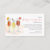 Mimosas Thema Bruidsfeest Borrel Recept Verzoekkaa Informatiekaartje (Voorkant)