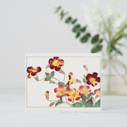 Mimulus luteus door Tanigami Konan Briefkaart (Staand voorkant)