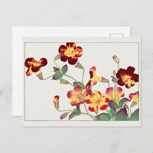 Mimulus luteus door Tanigami Konan Briefkaart (Voorkant / Achterkant)