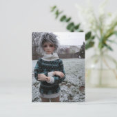 Min, Aziatisch Doll Met kruiskoppeling van Briefkaart (Staand voorkant)