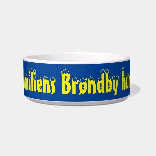 min. Brøndby hund Voerbakje (Voorkant)