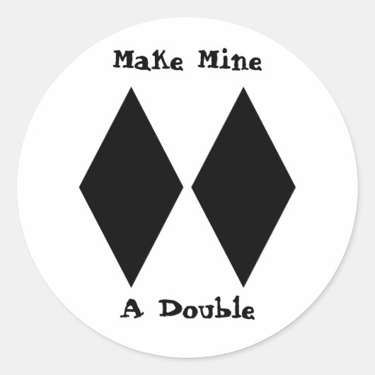 Min een dubbel ronde sticker (Voorkant)