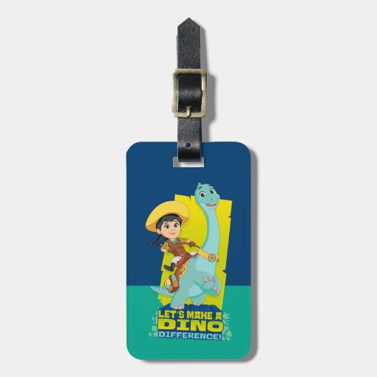 Min en klaver | Een dino verschil maken Bagagelabel (Voorkant verticaal)