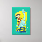 Min en klaver | Een dino verschil maken Canvas Afdruk (Voorkant)