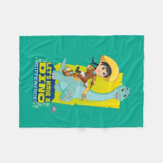 Min en klaver | Een dino verschil maken Fleece Deken (Voorkant (Horizontaal))