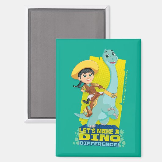 Min en klaver | Een dino verschil maken Magneet (Voorkant / Achterkant)