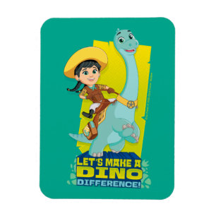 Min en klaver   Een dino verschil maken Magneet