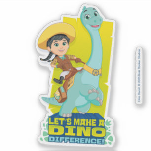 Min en klaver   Een dino verschil maken Sticker