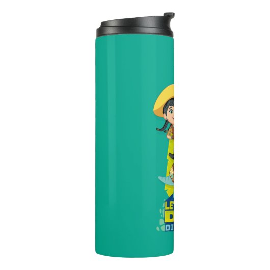 Min en klaver | Een dino verschil maken Thermosbeker (Gedraaid links)