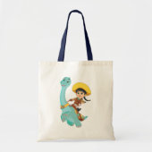 Min en klaver | Happy Cowgirl & Brontosaurus Ride Tote Bag (Voorkant)