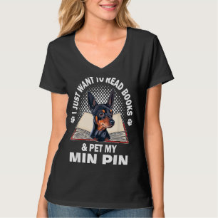 Min. Ik wil alleen boeken lezen met mijn miniatuur T-shirt