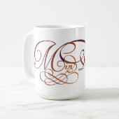 Min. in elegant script koffiemok (Voorkant links)