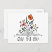 Min je geest - Ontwerp van een Floral Boek Briefkaart (Voorkant / Achterkant)