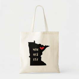Min-Nes-Ota Minnesota Heart Canvas tas