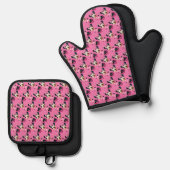 Min Oven Mitt & Pot Holder Set (Voorkant / Achterkant)