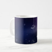 Min Pin Astronaut in Space Coffee Mok (Voorkant links)