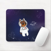 Min Pin Astronaut in Space Mousepad (Chocolade) Muismat (Met muis)