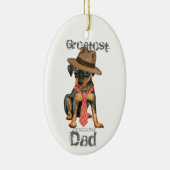 Min Pin Dad Ceramic Ornament (Rechts)