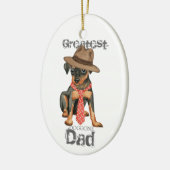 Min Pin Dad Ceramic Ornament (Links)