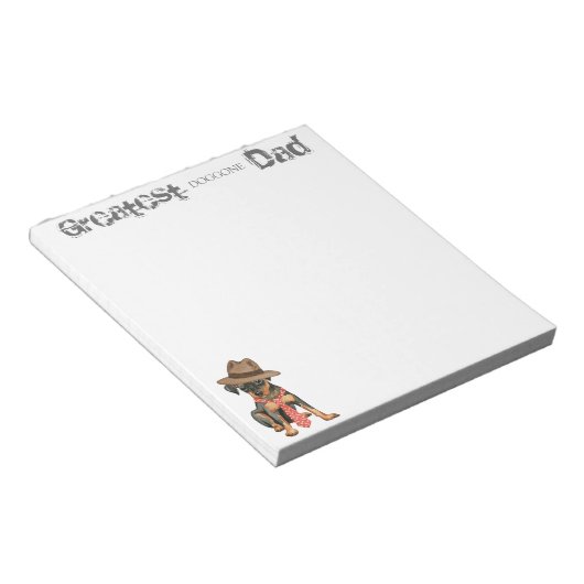 Min Pin Dad Notitieblok (Schuin)