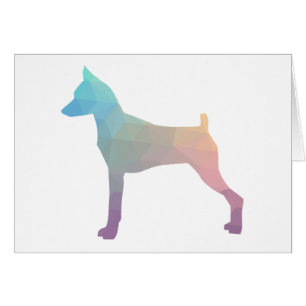 Min Pin Geometric Pattern Silhouette Card