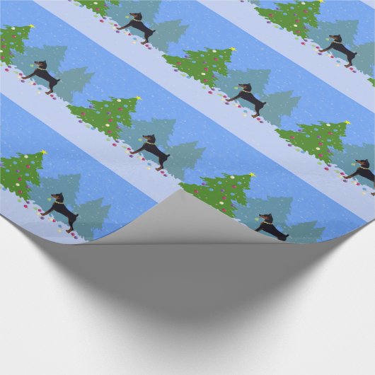 Min Pin in het bos De kerstboom decorteren Cadeaupapier (Hoek)