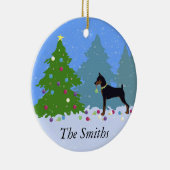 Min Pin in het bos De kerstboom decorteren Keramisch Ornament (Rechts)