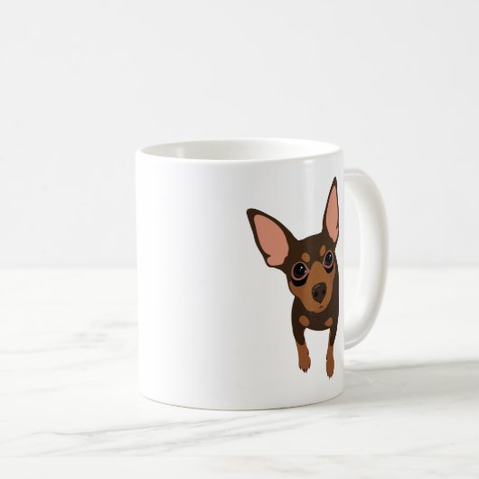 Min Pin Lover Classic Coffee Mok (chocolade) (Voorkant rechts)