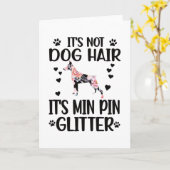 Min Pin Lover Dog Eigenaar Miniatuur Pinscher Mam Kaart (Gele Bloem)