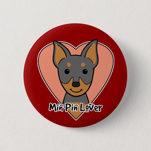 Min Pin Lover Ronde Button 5,7 Cm (Voorkant)