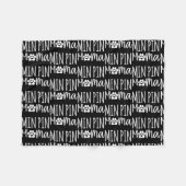 Min Pin Mama Cute Miniature Pinscher Dog Paw Fleece Deken (Voorkant (Horizontaal))