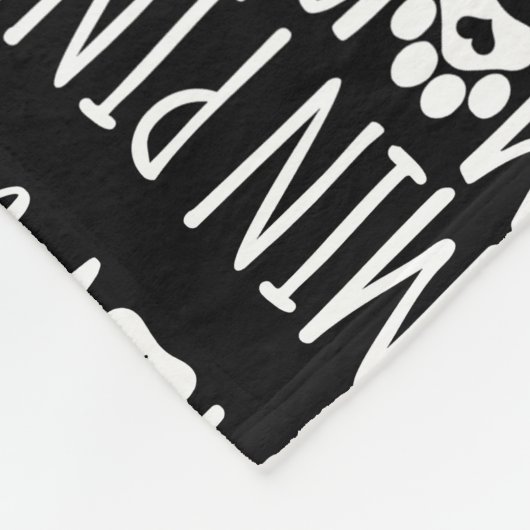 Min Pin Mama Cute Miniature Pinscher Dog Paw Fleece Deken (Hoek)