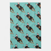 Min Pin Miniature Pinscher Kitchen Towel Theedoek (Verticaal)