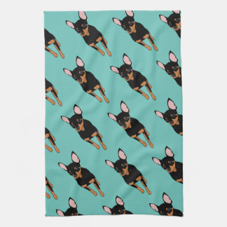 Min Pin Miniature Pinscher Kitchen Towel Theedoek