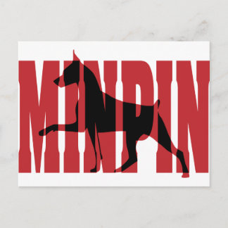 Min Pin silhouette Briefkaart