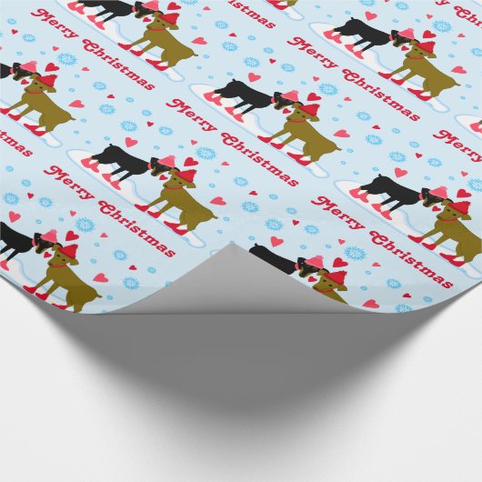 Min Pins kerstpapier Cadeaupapier (Hoek)