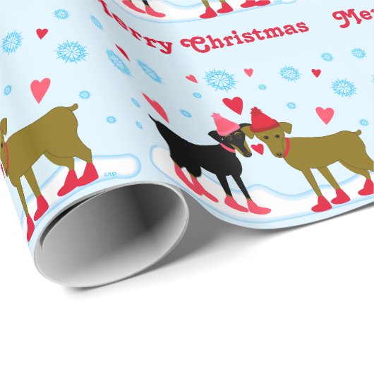 Min Pins kerstpapier Cadeaupapier (Rol Hoek)