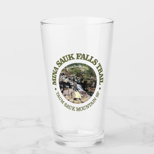 Mina Sauk Herfsten (rood) Glas (Voorkant)