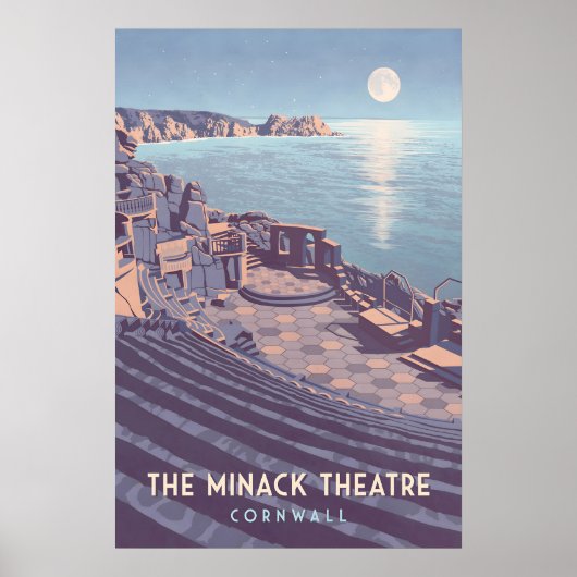Minack Theatre Cornwall Reisposter Poster (Voorkant)